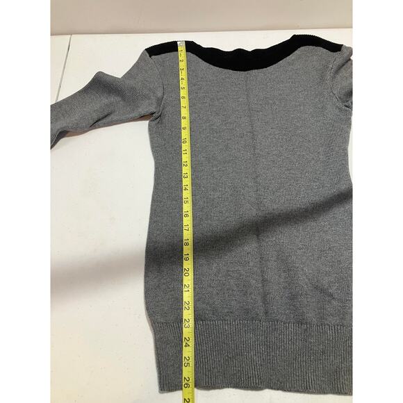 Patty Boutik Colorblock Women's Crewneck Sweater - Size M - Black & Gray - Picture 6 of 8